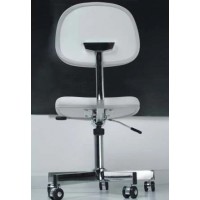 White Anti Static Leather Chair, Seat size 440x400mm